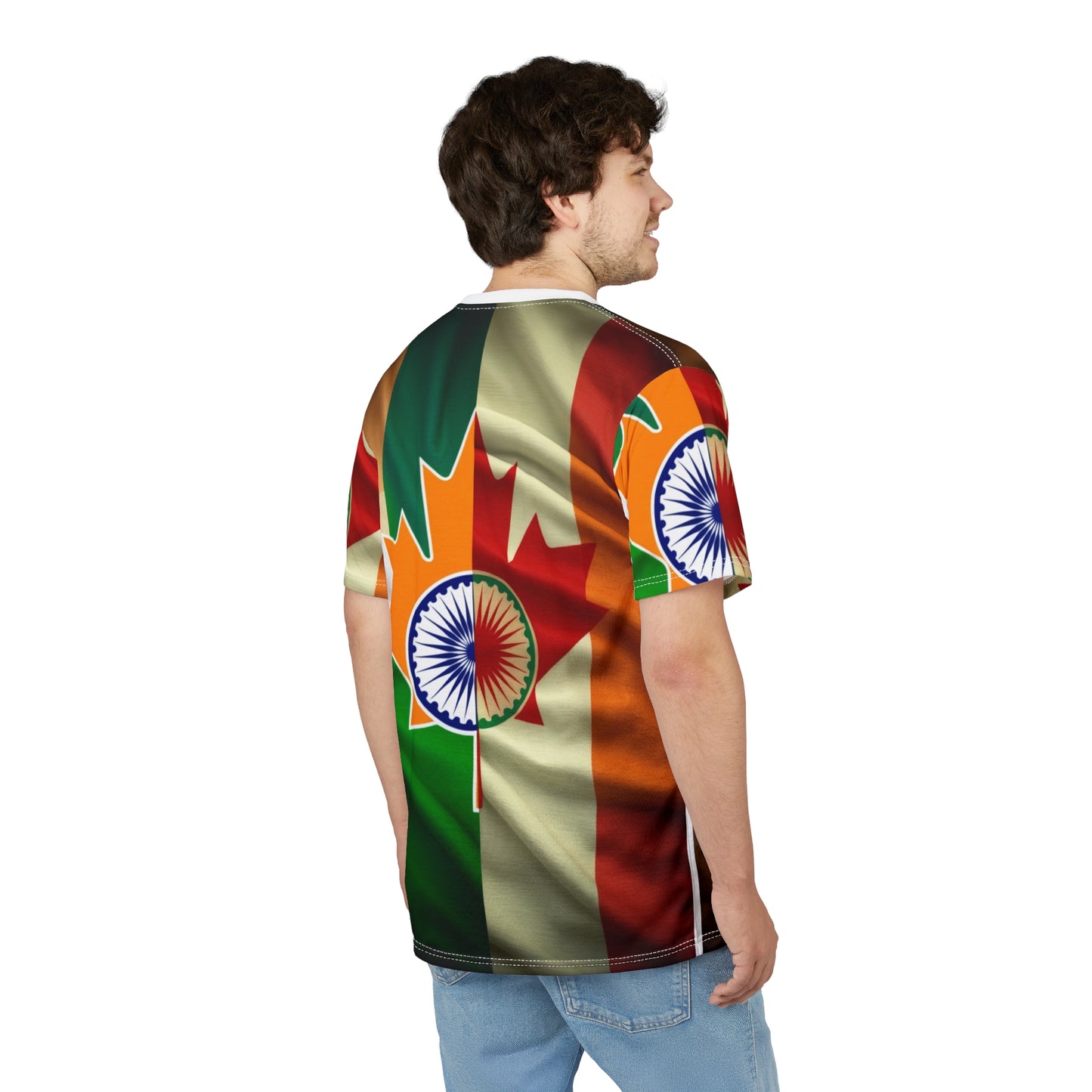 Cultural Unity Unisex Cut & Sew Tee – Celebrate Diversity with Canada-India Flag Design