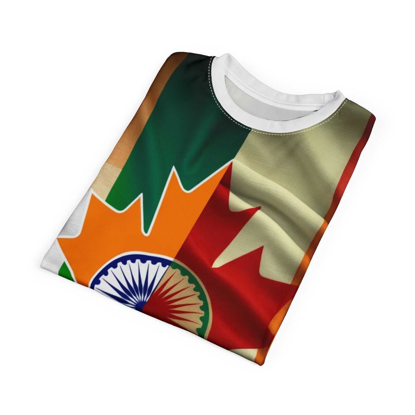 Cultural Unity Unisex Cut & Sew Tee – Celebrate Diversity with Canada-India Flag Design