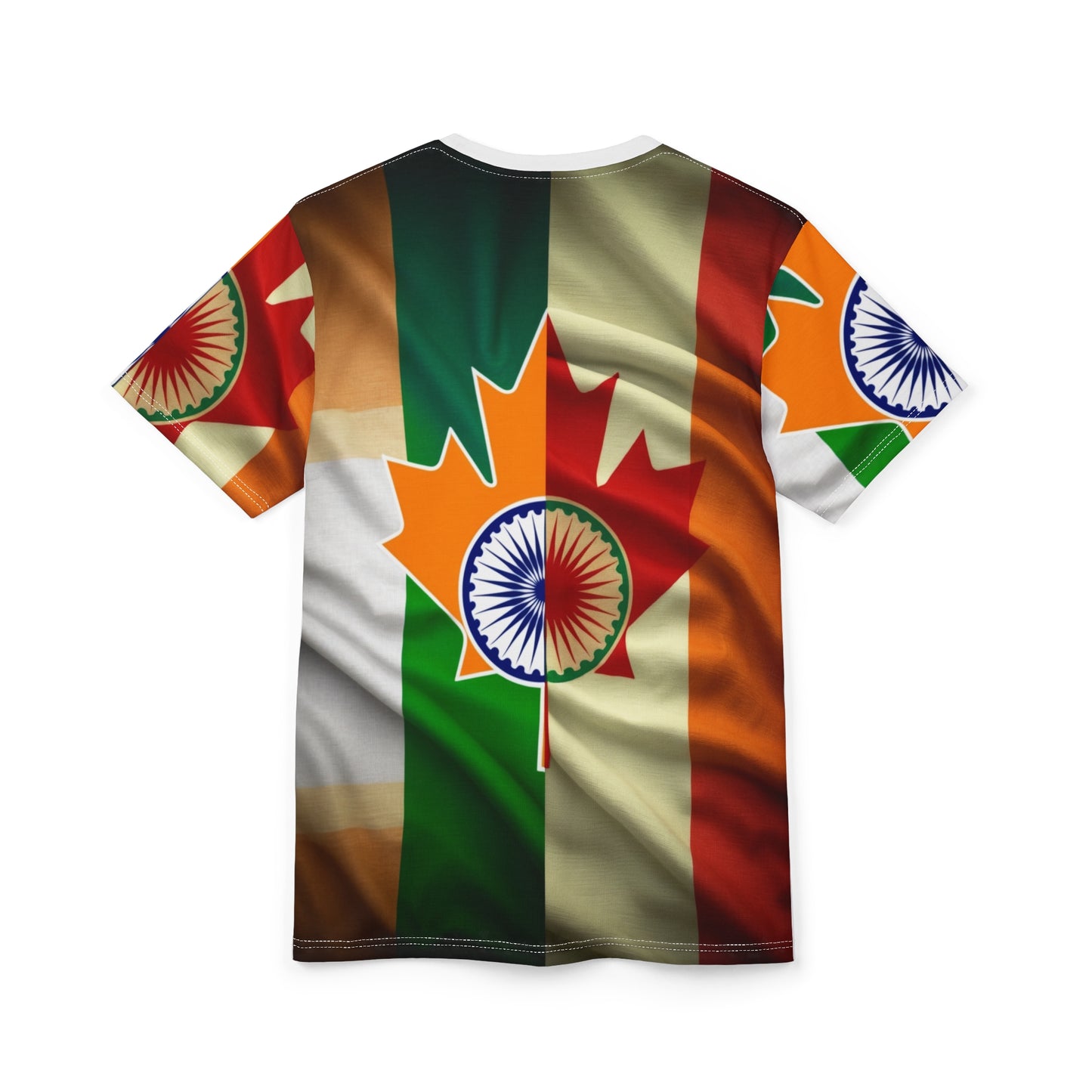 Cultural Unity Unisex Cut & Sew Tee – Celebrate Diversity with Canada-India Flag Design