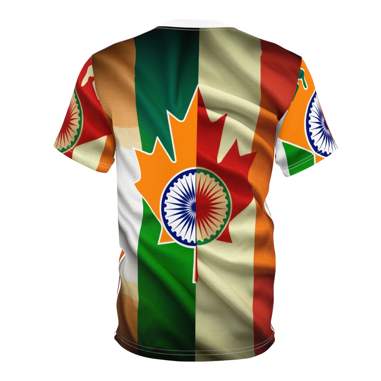 Cultural Unity Unisex Cut & Sew Tee – Celebrate Diversity with Canada-India Flag Design