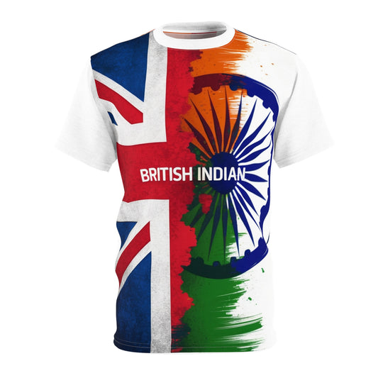 British Indian Flag Unisex Cut & Sew Tee - Celebrate Heritage & Identity