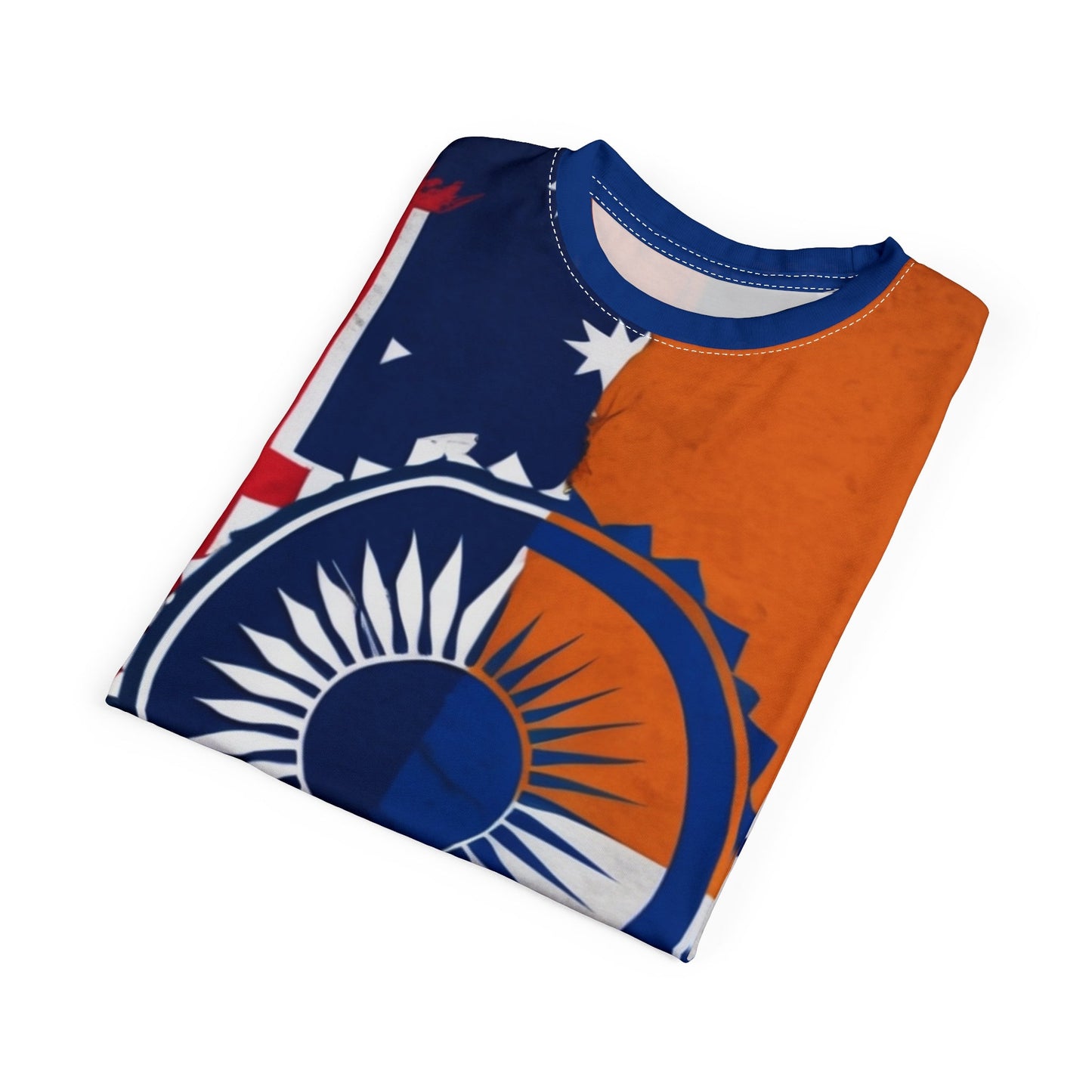 Patriotic Unisex Cut & Sew Tee - Australian and Indian Flag Design - UrOwnIdentity